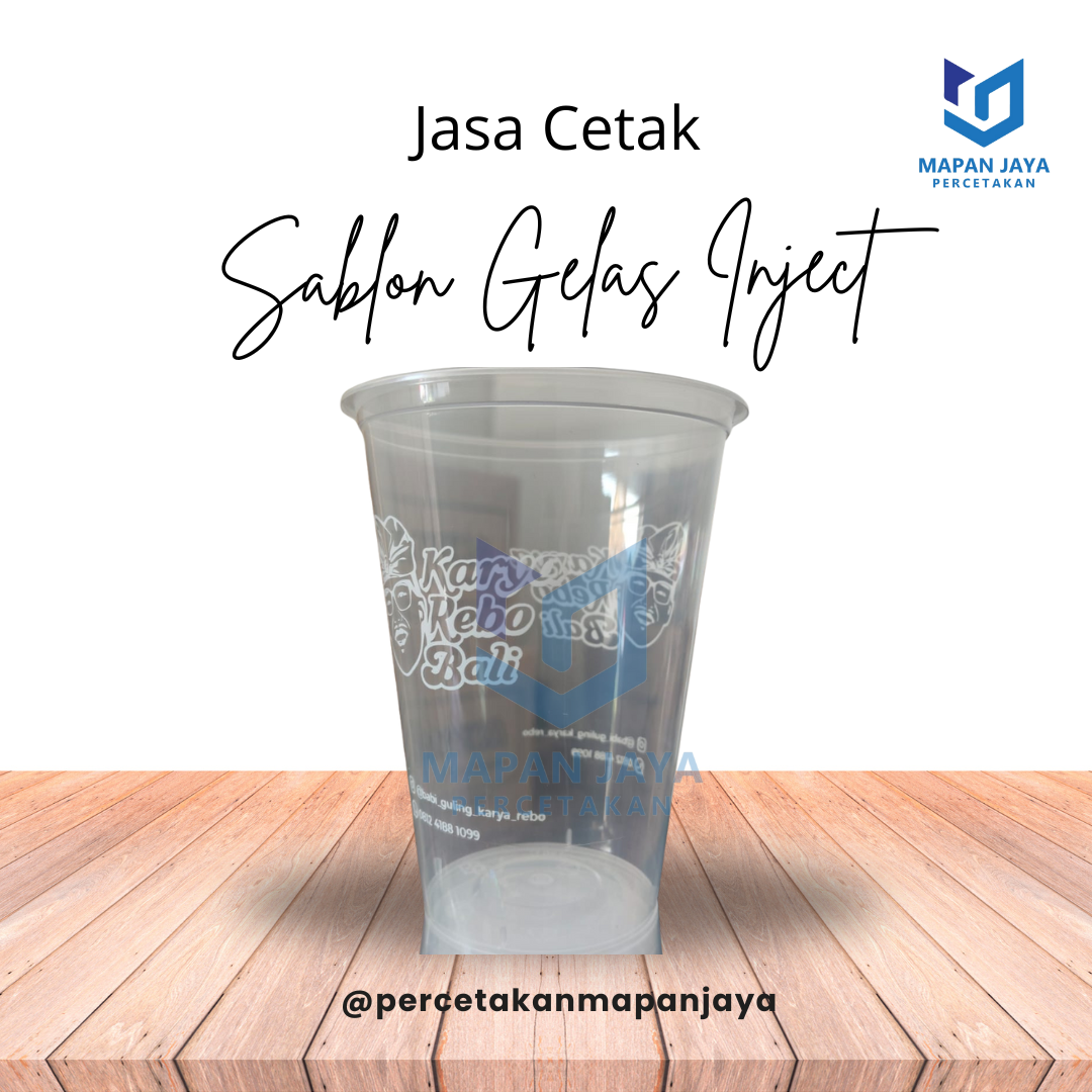 Sablon Gelas Inject 14Oz Lid